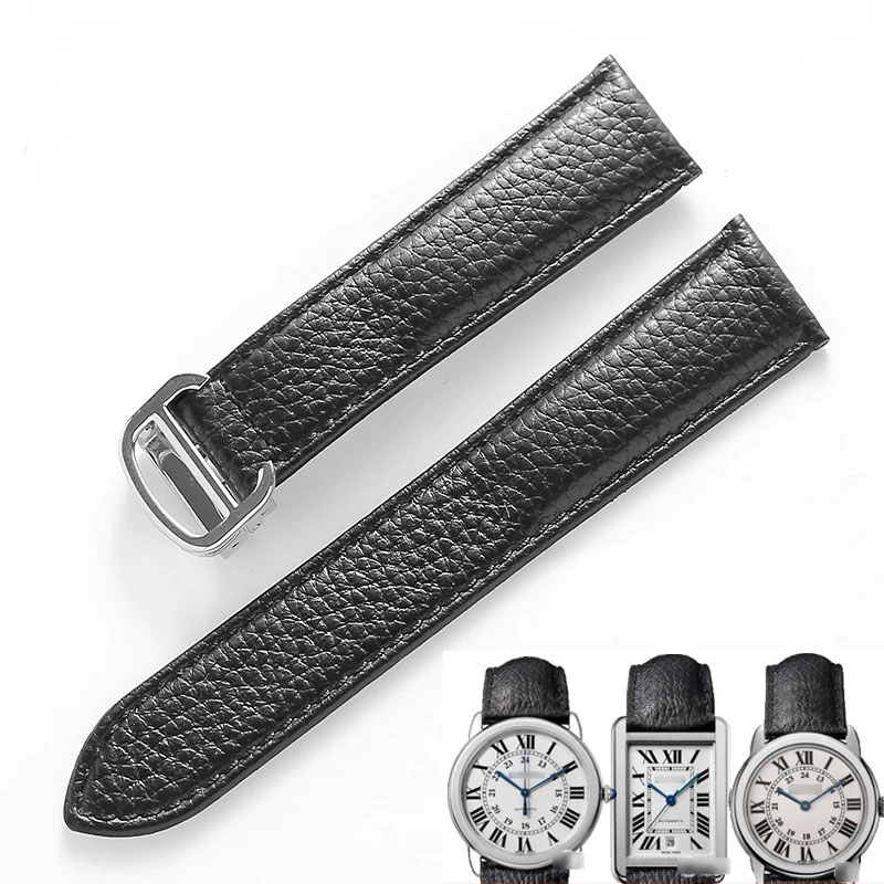 Cartier Watch Tank - Hakiki Deri saat kayışı Cartier Tankı