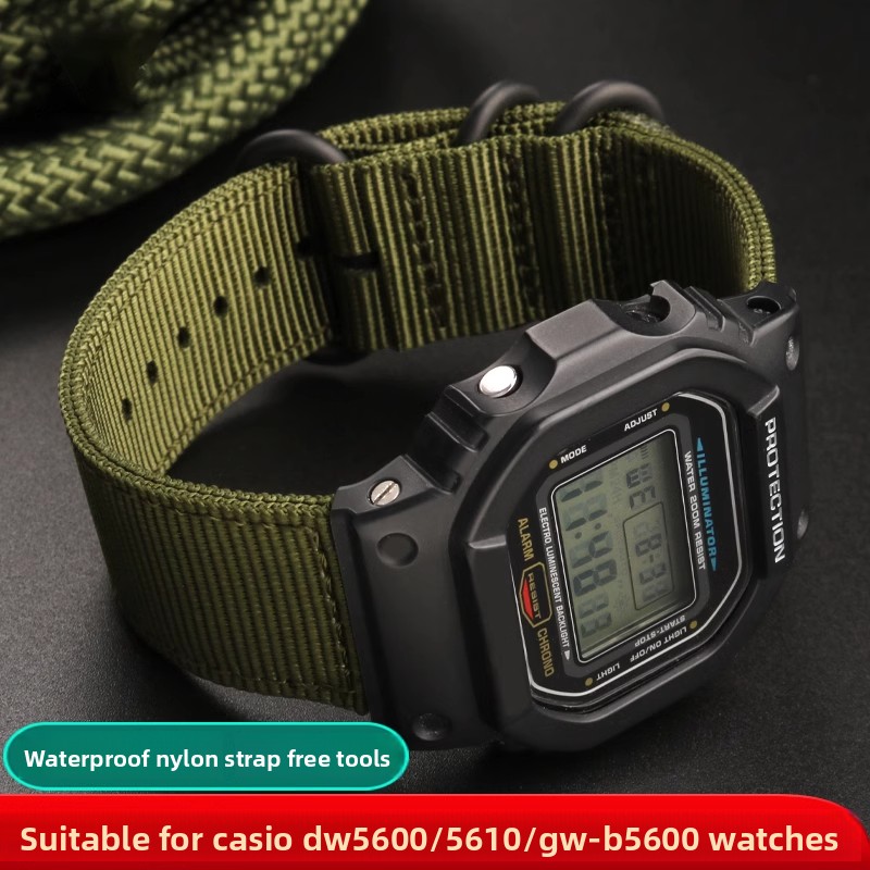 Casio Watch G-Shock Dw-5600 - Naylon saat kayışı Casio G-Shock DW-5600