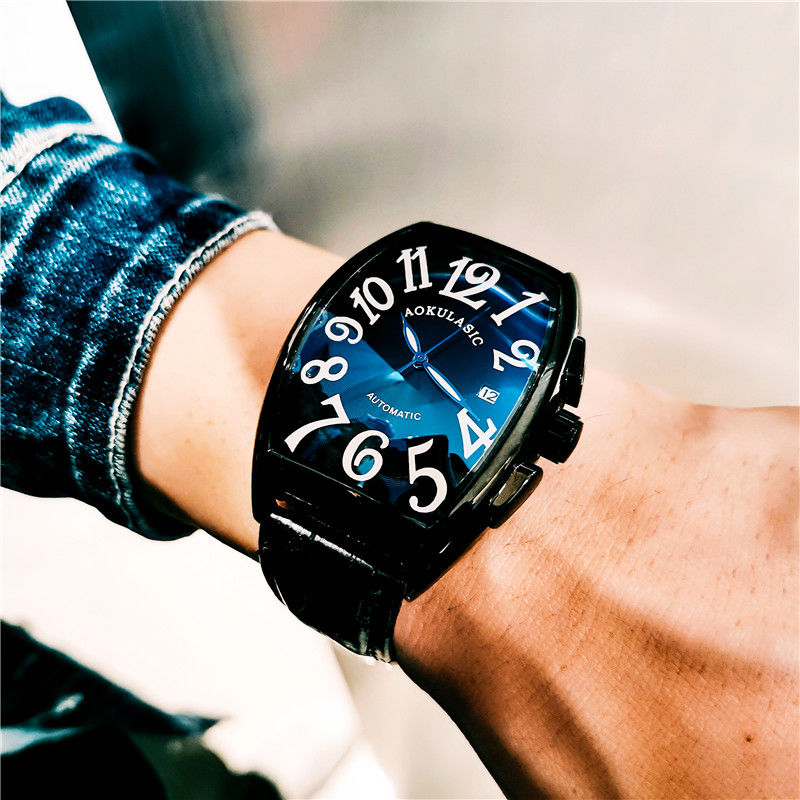 Cartier Watch Santos - Lüks Erkek Mekanik Saati, Fıçı Şeklinde