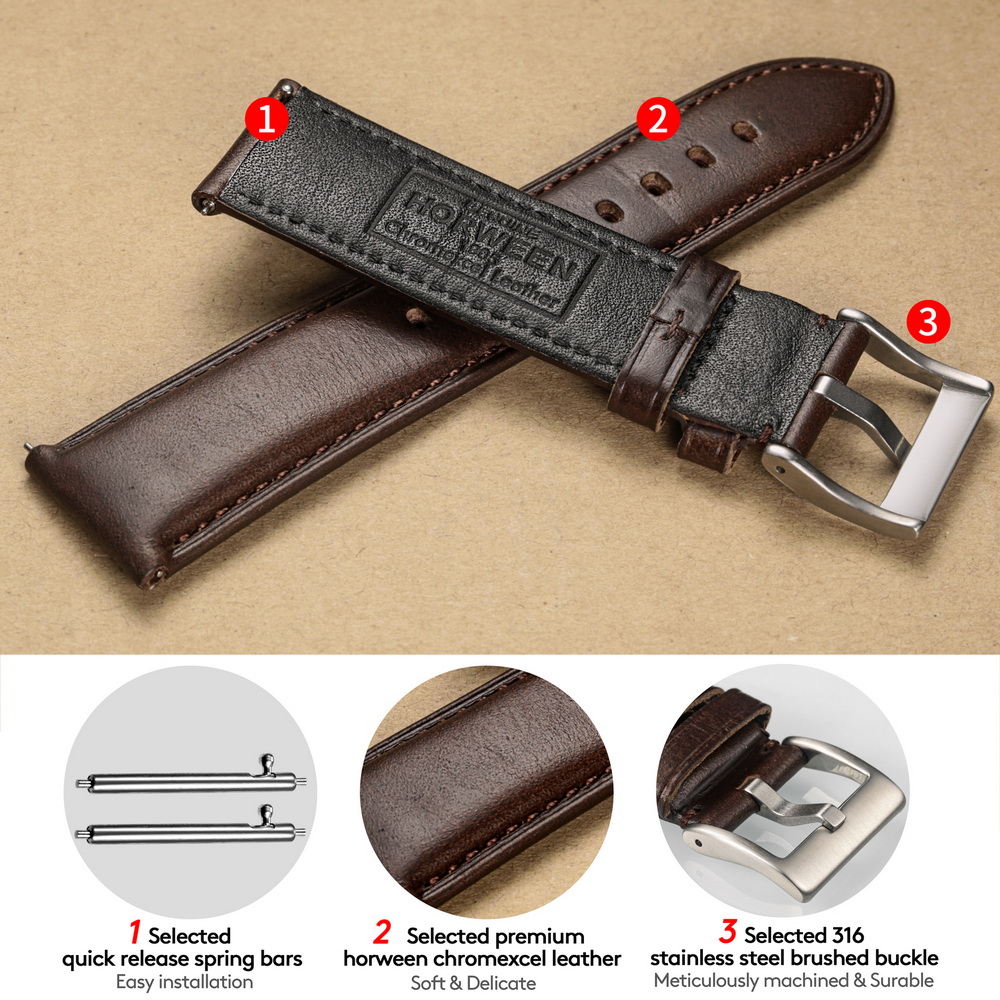 Hemsut saat kordonları hakiki  - Leather Strap Quick Release incelemesi ve fiyatı