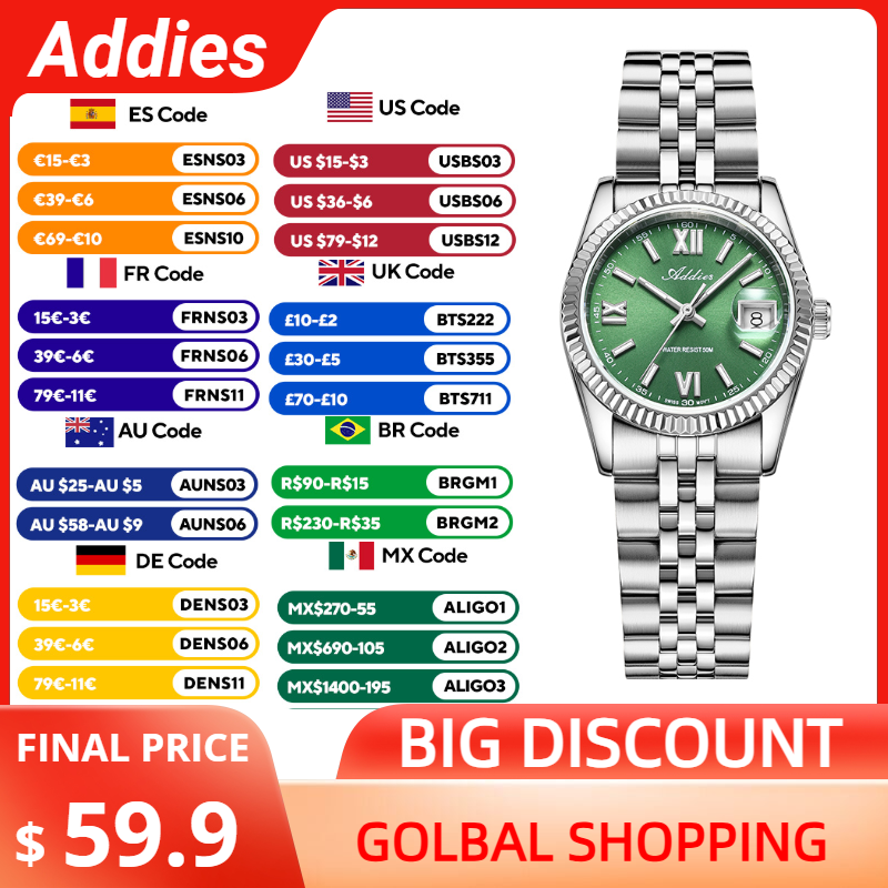Addies Kadınlar için Yüksek Ka - Stainless Bracelet Diver incelemesi ve fiyatı
