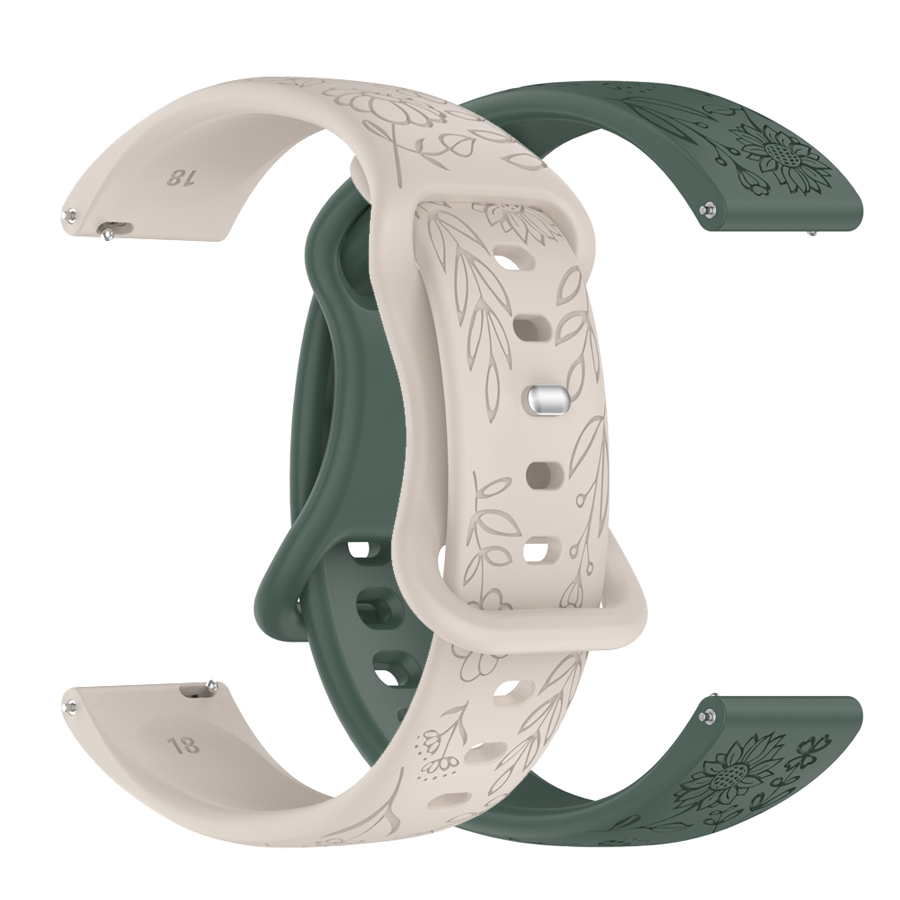 20 22mm 3D Çiçekli Silikon Kay - Silicone Watch Band 22Mm incelemesi ve fiyatı